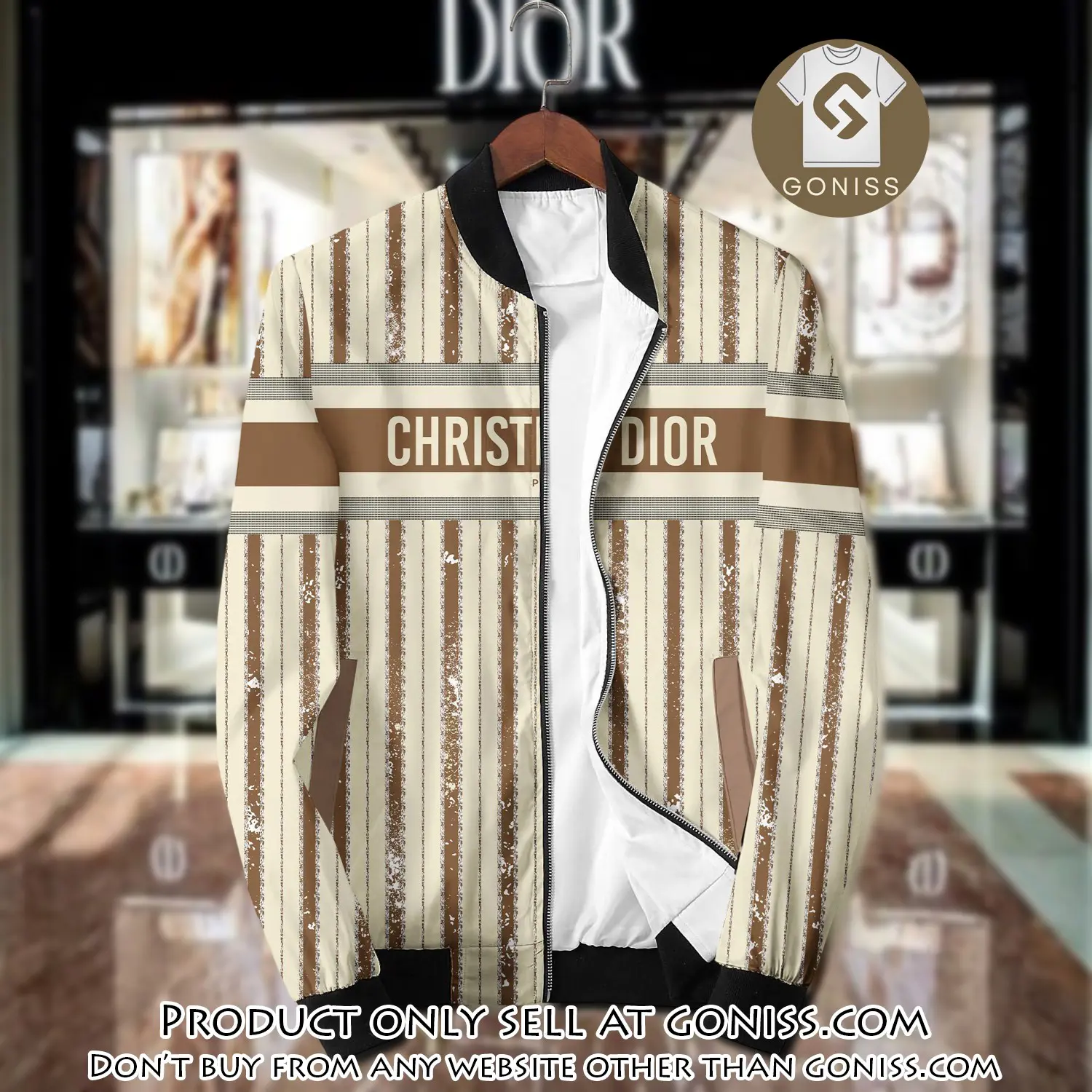 Dior luxury brand varsity zipper jacket vst1041 gn1146535